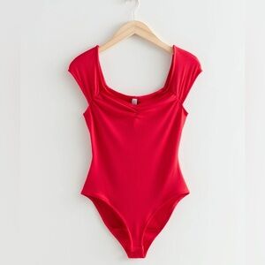And other stories sweetheart neckline bodysuit